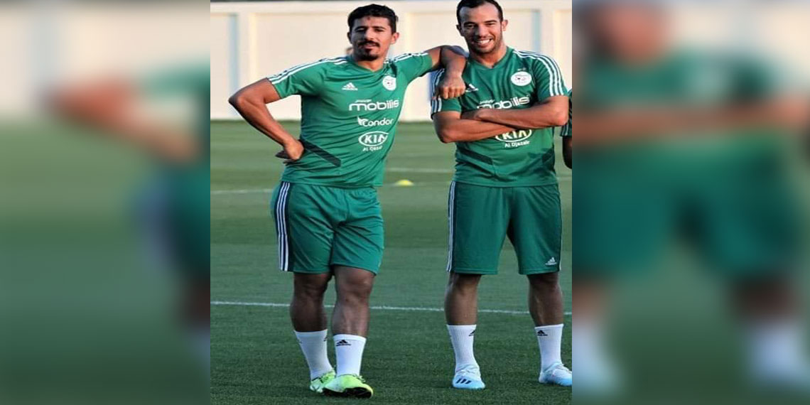 نجما المنتخب الوطني الجزائري جمال بلعمري و بغداد بونجاح