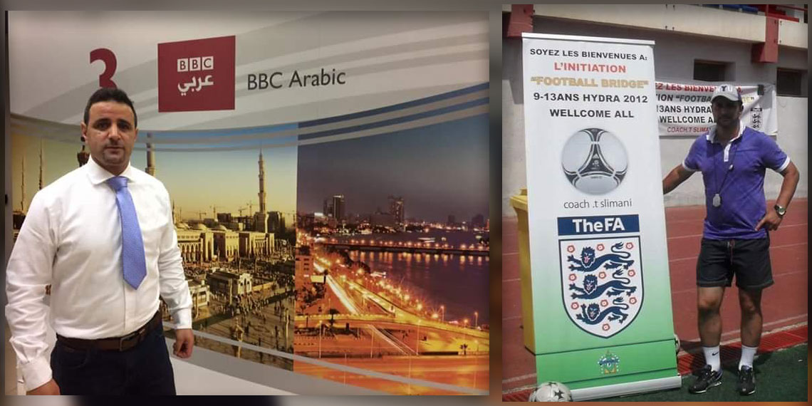 توفيق سليماني مدرب فريق لندن يونايتد ومحلل قناة bbc العربية