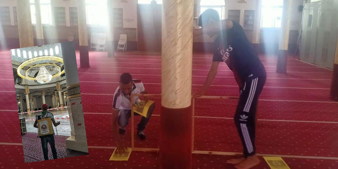 الكشافة الإسلامية تواصل حملات التعقيم المساجد