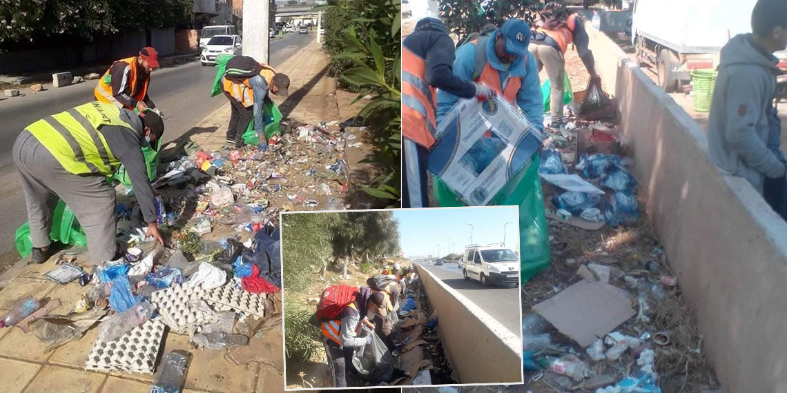 حملة واسعة لتنظيف الطرقات بوهران