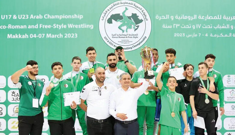 عناصر الجزائر في البطولة العربية للمصارعة للفئات السنية