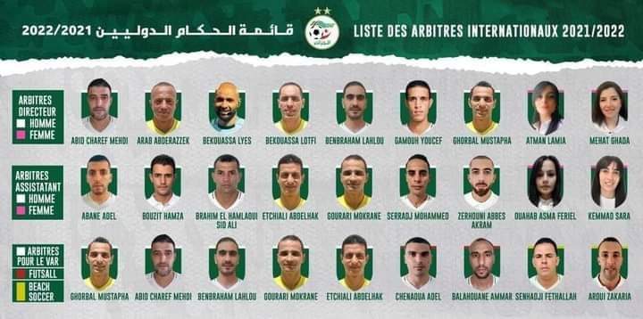 الحكام الجزائريين لموسم 2021 _ 2022