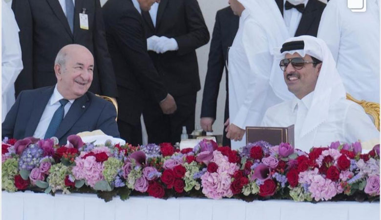 السيد عبد المجيد تبون رفقة أمير دولة قطر الشيخ تميم بن حامَد آل ثاني