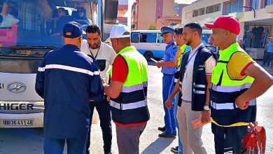 حملة تحسيسية بالمحطة البرية لحمام بوحجر