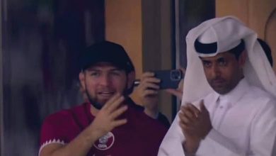 خبيب نورمادوف و أمير دولة قطر تميم بن حمد آل ثاني
