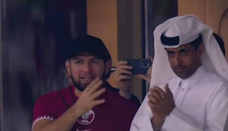 خبيب نورمادوف و أمير دولة قطر تميم بن حمد آل ثاني